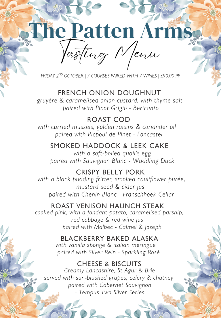 October Tasting Menu
